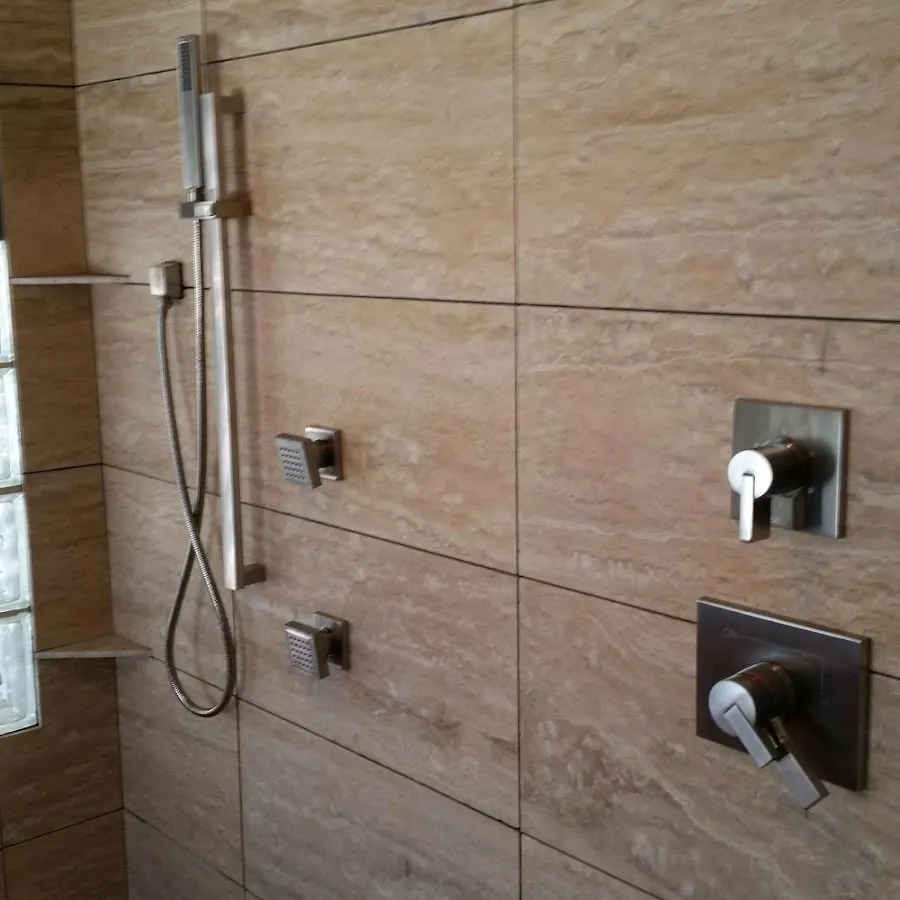Shower fixture installation for Water Heater Replacement in Huntley